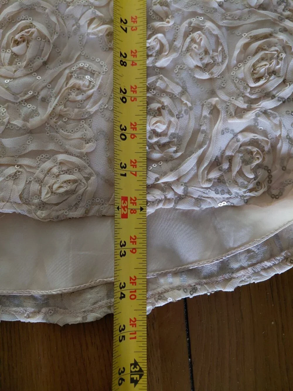 Vintage Sue Wong Nocturne Beaded Sequin Dress Gown Cream Party Cocktail - Picture 8 of 12